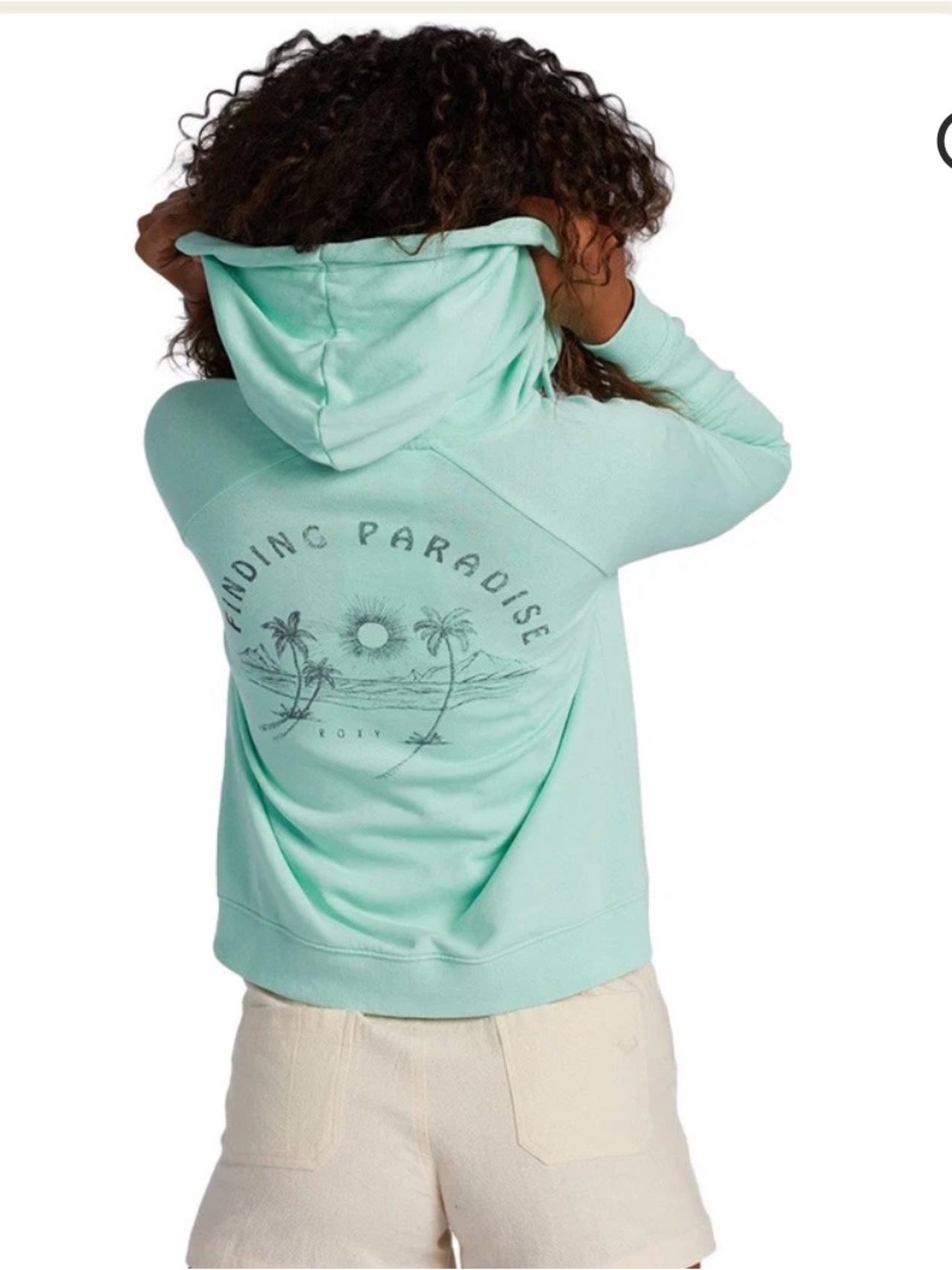 Roxy Easy Evening B Zip Hoodie -Brook Green - Picture 3 of 13
